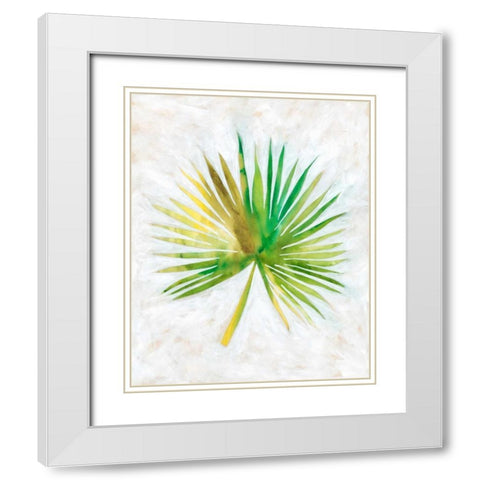 Ocean Side Palms  II White Modern Wood Framed Art Print with Double Matting by Zarris, Chariklia