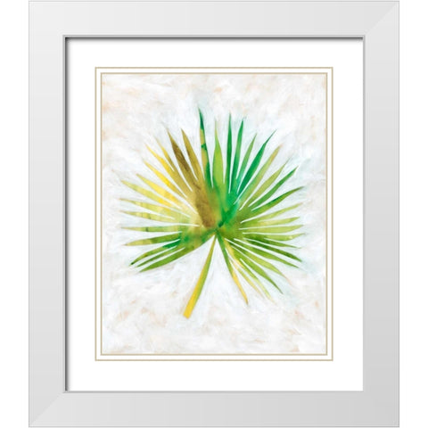 Ocean Side Palms  II White Modern Wood Framed Art Print with Double Matting by Zarris, Chariklia