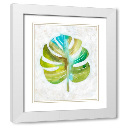 Ocean Side Palms  III White Modern Wood Framed Art Print with Double Matting by Zarris, Chariklia