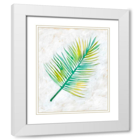 Ocean Side Palms  IV White Modern Wood Framed Art Print with Double Matting by Zarris, Chariklia