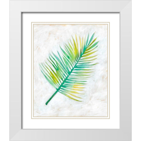 Ocean Side Palms  IV White Modern Wood Framed Art Print with Double Matting by Zarris, Chariklia