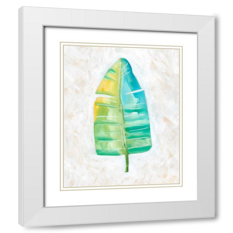 Ocean Side Palms  V White Modern Wood Framed Art Print with Double Matting by Zarris, Chariklia