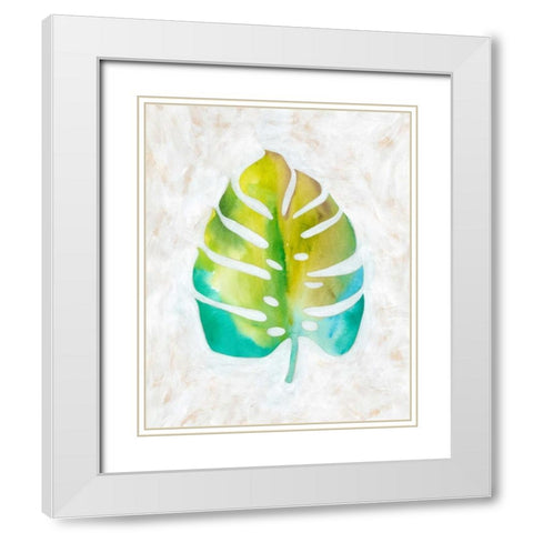 Ocean Side Palms  VI White Modern Wood Framed Art Print with Double Matting by Zarris, Chariklia