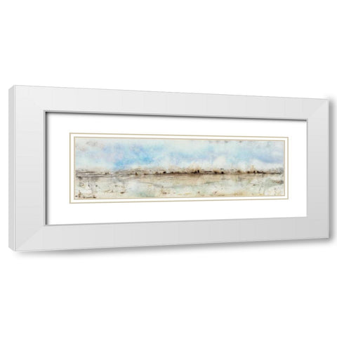 Panoramic I White Modern Wood Framed Art Print with Double Matting by OToole, Tim