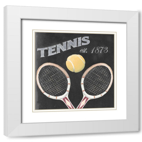 Sporting History IV White Modern Wood Framed Art Print with Double Matting by McCavitt, Naomi