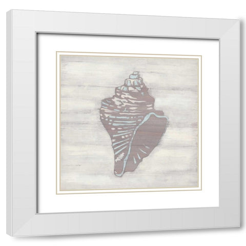Driftwood Silhouette III White Modern Wood Framed Art Print with Double Matting by Vess, June Erica