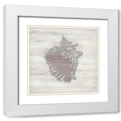 Driftwood Silhouette V White Modern Wood Framed Art Print with Double Matting by Vess, June Erica