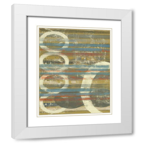 Textured Orbs II White Modern Wood Framed Art Print with Double Matting by Goldberger, Jennifer
