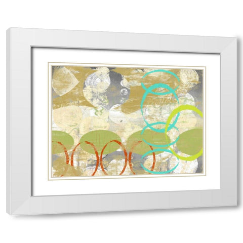 Oculus Orbs I White Modern Wood Framed Art Print with Double Matting by Goldberger, Jennifer