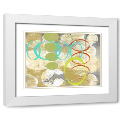 Oculus Orbs II White Modern Wood Framed Art Print with Double Matting by Goldberger, Jennifer