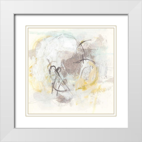Stone Simile II White Modern Wood Framed Art Print with Double Matting by Vess, June Erica