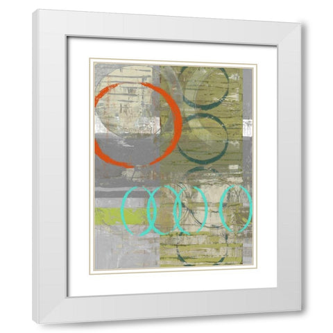 Linking  II White Modern Wood Framed Art Print with Double Matting by Goldberger, Jennifer