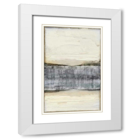 Divided Horizon I White Modern Wood Framed Art Print with Double Matting by Goldberger, Jennifer