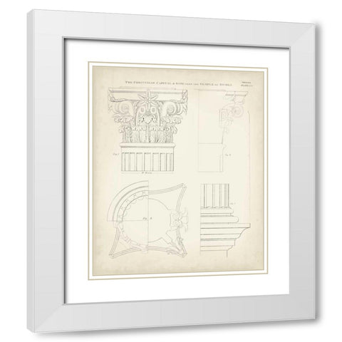 Greek and Roman Architecture I White Modern Wood Framed Art Print with Double Matting by Kelly, Thomas