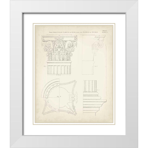 Greek and Roman Architecture I White Modern Wood Framed Art Print with Double Matting by Kelly, Thomas
