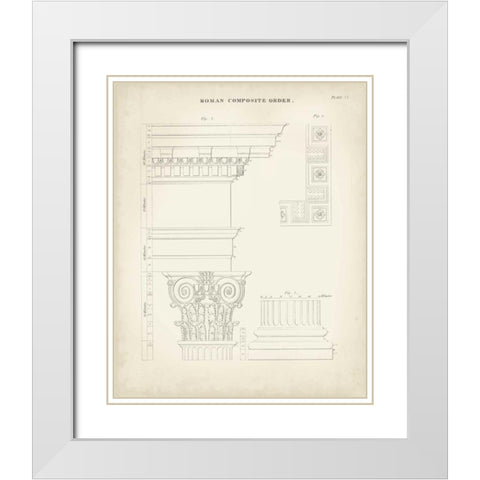 Greek and Roman Architecture IV White Modern Wood Framed Art Print with Double Matting by Kelly, Thomas