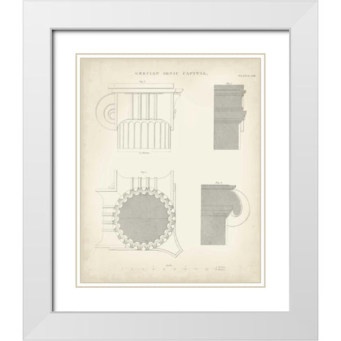 Greek and Roman Architecture VI White Modern Wood Framed Art Print with Double Matting by Kelly, Thomas