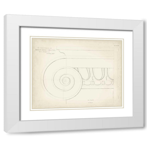 Greek and Roman Architecture VII White Modern Wood Framed Art Print with Double Matting by Kelly, Thomas