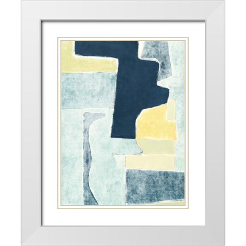 Blue Note V White Modern Wood Framed Art Print with Double Matting by Delamater, Rob