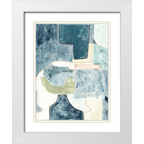 Blue Note VI White Modern Wood Framed Art Print with Double Matting by Delamater, Rob
