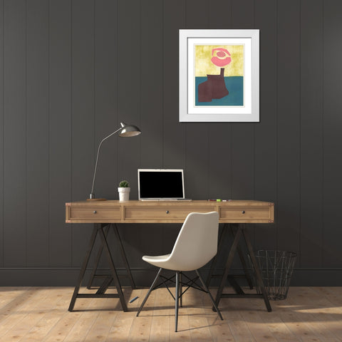 Alicante #2 White Modern Wood Framed Art Print with Double Matting by Delamater, Rob