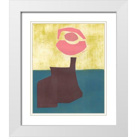 Alicante #2 White Modern Wood Framed Art Print with Double Matting by Delamater, Rob