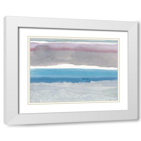 Cerulean Horizon at Sea Ranch White Modern Wood Framed Art Print with Double Matting by Delamater, Rob