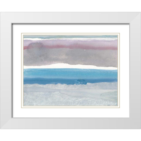 Cerulean Horizon at Sea Ranch White Modern Wood Framed Art Print with Double Matting by Delamater, Rob