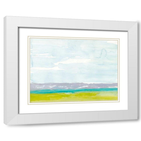 Bluff Beach White Modern Wood Framed Art Print with Double Matting by Delamater, Rob