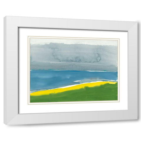 The End of Bluff Beach Road White Modern Wood Framed Art Print with Double Matting by Delamater, Rob