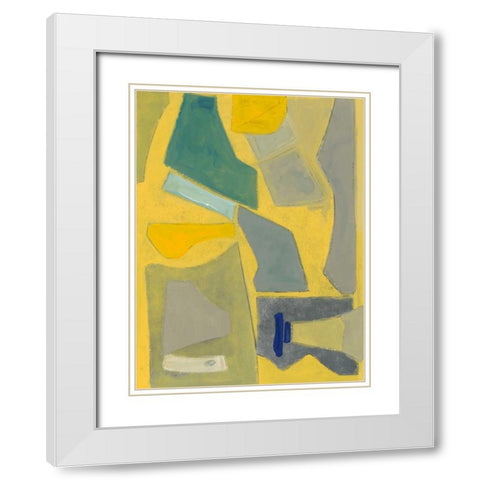 Equinox White Modern Wood Framed Art Print with Double Matting by Delamater, Rob