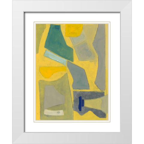 Equinox White Modern Wood Framed Art Print with Double Matting by Delamater, Rob