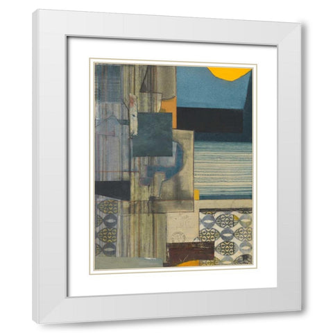 Journeymans Papers  I White Modern Wood Framed Art Print with Double Matting by Delamater, Rob