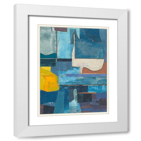 Journeymans Papers  II White Modern Wood Framed Art Print with Double Matting by Delamater, Rob