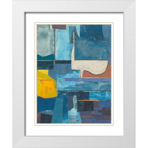 Journeymans Papers  II White Modern Wood Framed Art Print with Double Matting by Delamater, Rob