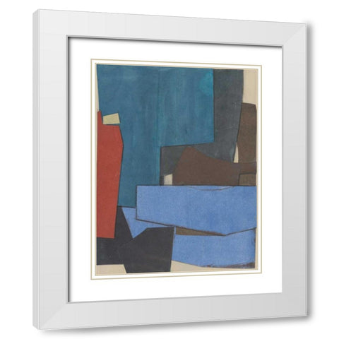 Journeymans Papers  III White Modern Wood Framed Art Print with Double Matting by Delamater, Rob