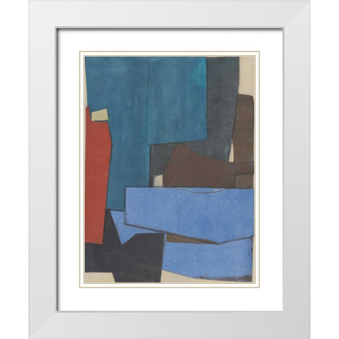Journeymans Papers  III White Modern Wood Framed Art Print with Double Matting by Delamater, Rob