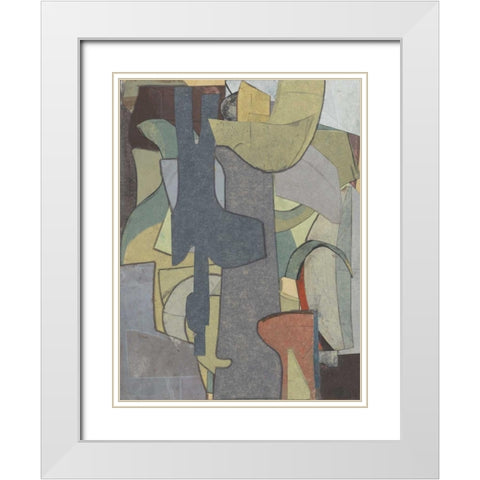 Journeymans Papers  IV White Modern Wood Framed Art Print with Double Matting by Delamater, Rob