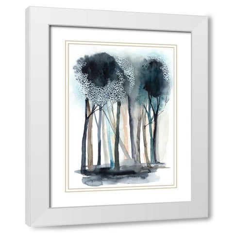 Custom Tranquil Coppice (MC) I White Modern Wood Framed Art Print with Double Matting by Popp, Grace