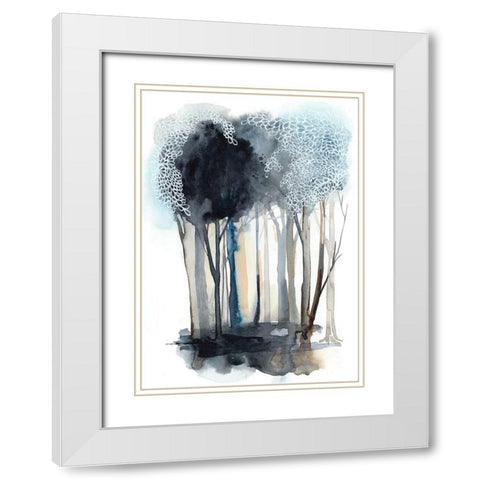 Custom Tranquil Coppice (MC) II White Modern Wood Framed Art Print with Double Matting by Popp, Grace
