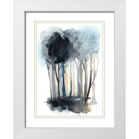 Custom Tranquil Coppice (MC) II White Modern Wood Framed Art Print with Double Matting by Popp, Grace