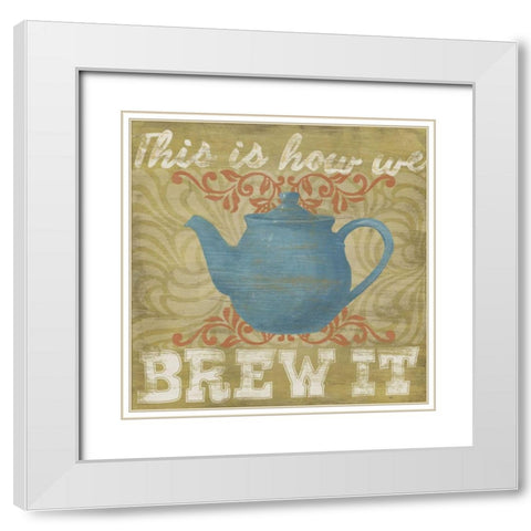 Hip Kitchen I White Modern Wood Framed Art Print with Double Matting by Vess, June Erica