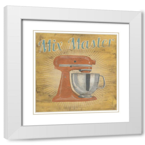 Hip Kitchen III White Modern Wood Framed Art Print with Double Matting by Vess, June Erica