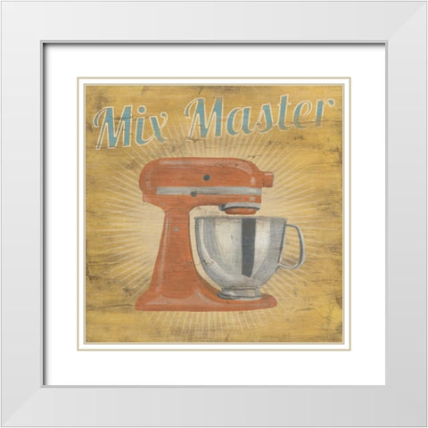 Hip Kitchen III White Modern Wood Framed Art Print with Double Matting by Vess, June Erica