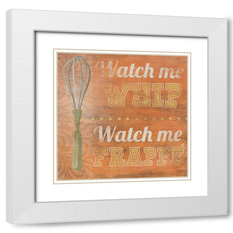 Hip Kitchen IV White Modern Wood Framed Art Print with Double Matting by Vess, June Erica