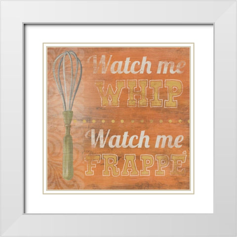 Hip Kitchen IV White Modern Wood Framed Art Print with Double Matting by Vess, June Erica