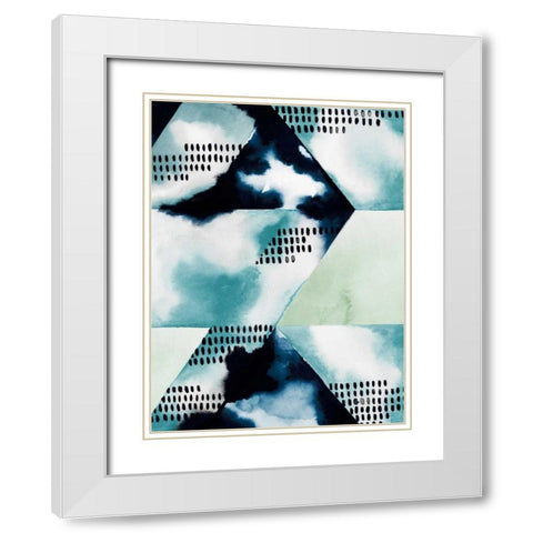 Blue Billow I White Modern Wood Framed Art Print with Double Matting by Popp, Grace