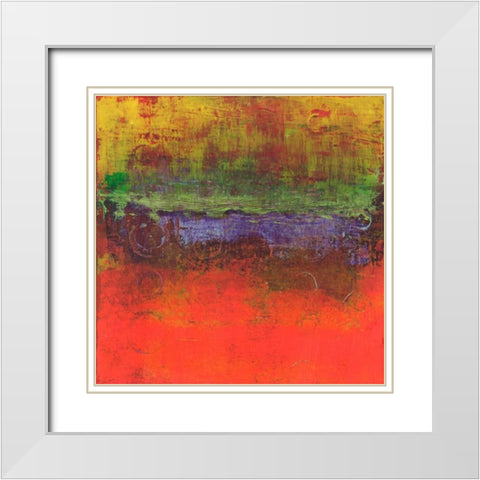 Hifi Abstract I White Modern Wood Framed Art Print with Double Matting by Ray, Elena