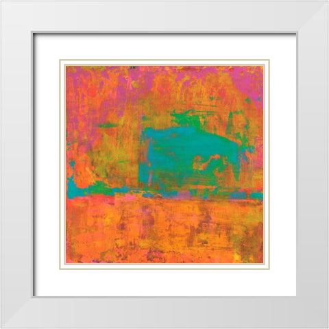 Hifi Abstract II White Modern Wood Framed Art Print with Double Matting by Ray, Elena