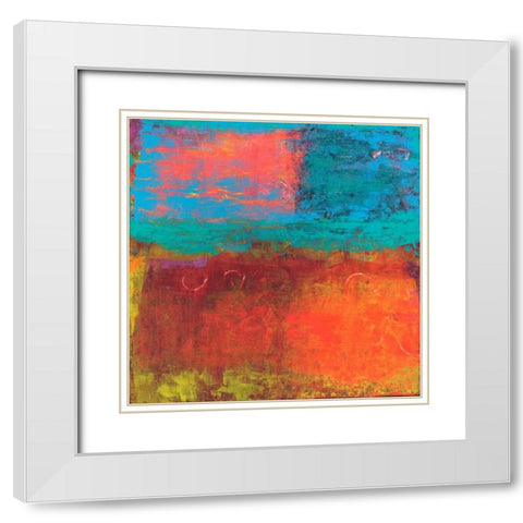 Hifi Abstract III White Modern Wood Framed Art Print with Double Matting by Ray, Elena